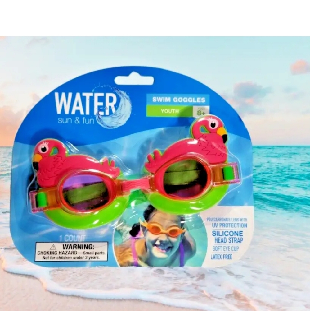 Sun & Fun Flamingo Youth Swim Goggles
